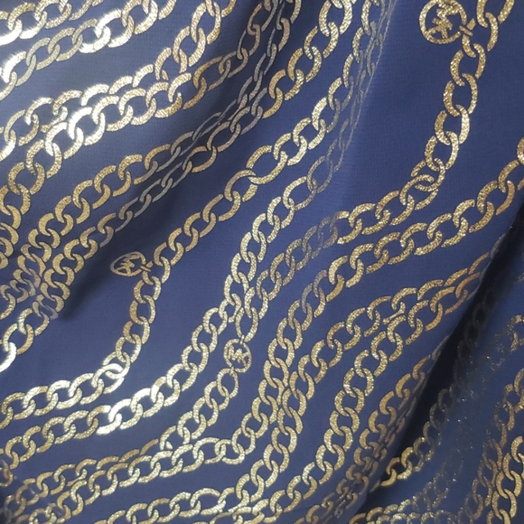 Michael Kors  Foil Chain Ruffle Off The Shoulder - Picture 8 of 10